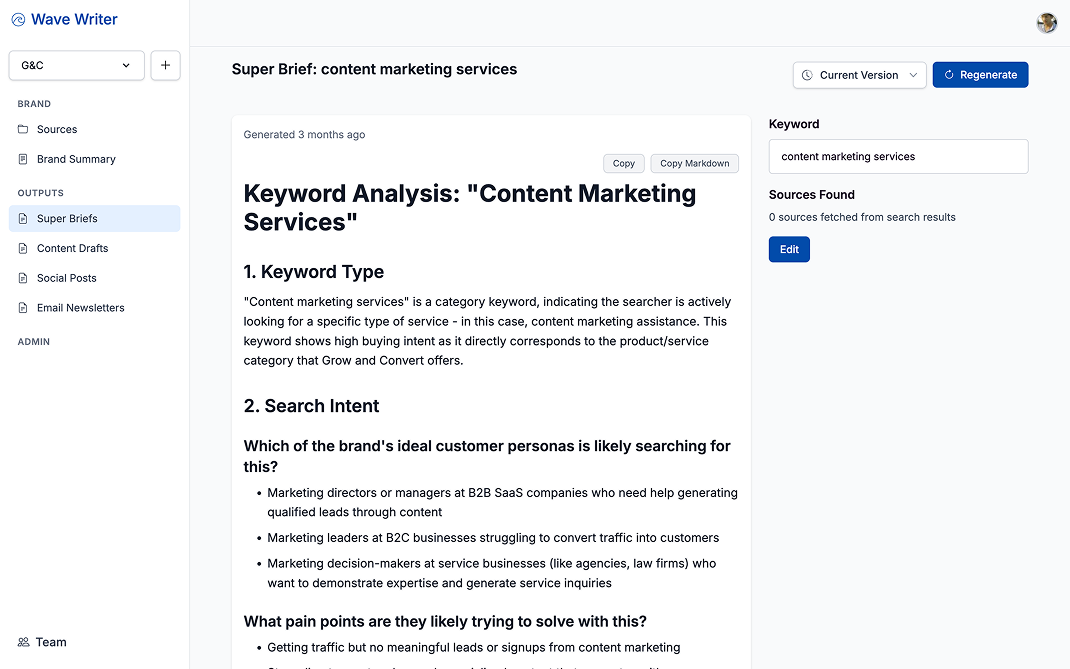 Step 3: Super Briefs